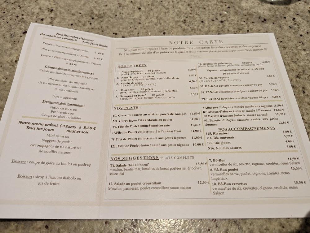 Restaurant Mandalore - Menu Image 1